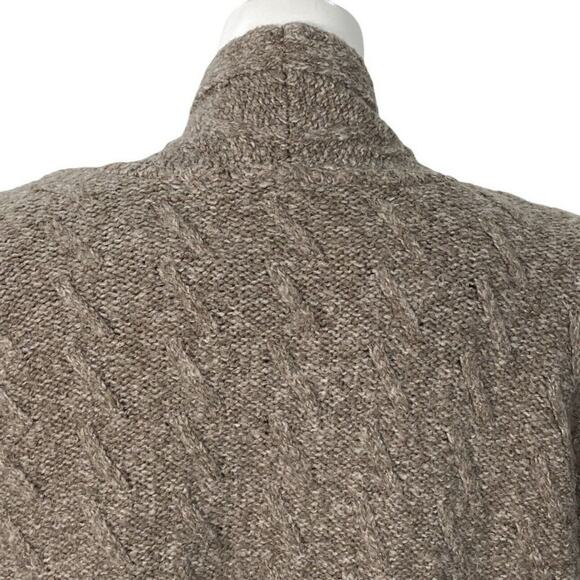 J Jill Cardigan Sweater Cardigan Duster Womens Medium Cotton Alpaca Blend Brown - Picture 6 of 11